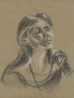 portraits on toned paper