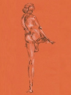 silhouettes and mixed media